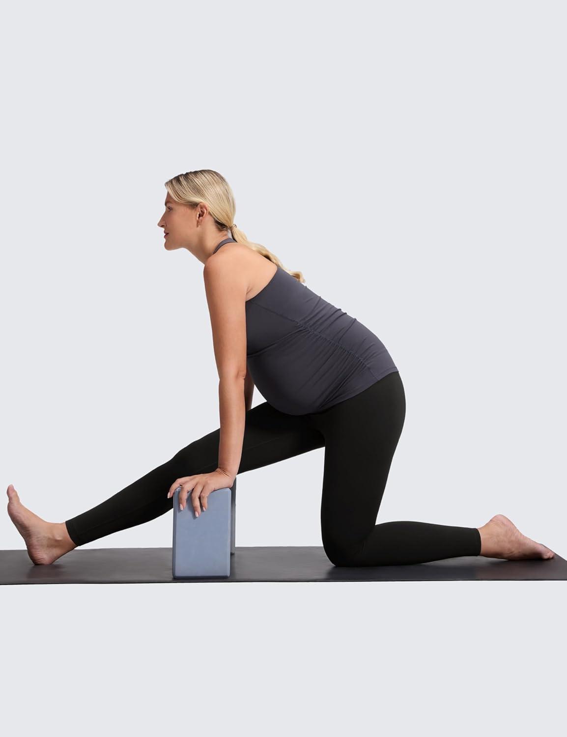 imageCRZ YOGA Butterluxe Maternity Leggings 28quot Over The Belly Workout Activewear Yoga Womens Pregnancy Pants Buttery SoftBlack