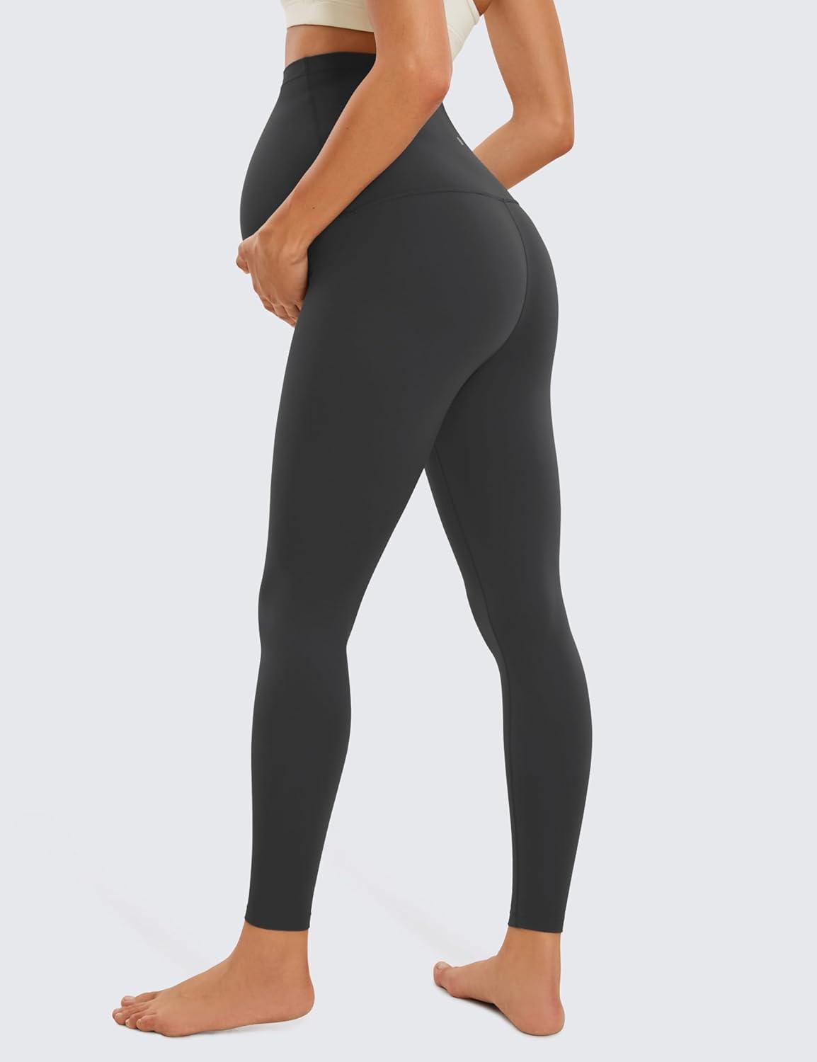 imageCRZ YOGA Butterluxe Maternity Leggings 28quot Over The Belly Workout Activewear Yoga Womens Pregnancy Pants Buttery SoftMysterious Grey