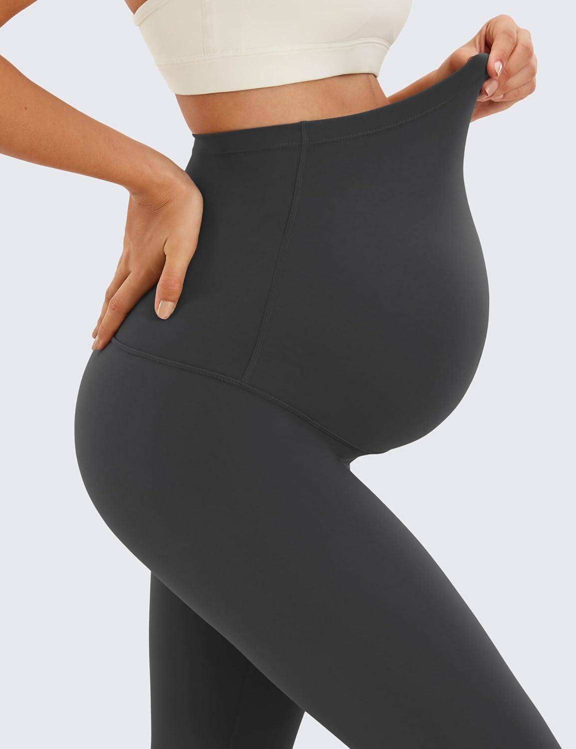 imageCRZ YOGA Butterluxe Maternity Leggings 28quot Over The Belly Workout Activewear Yoga Womens Pregnancy Pants Buttery SoftMysterious Grey