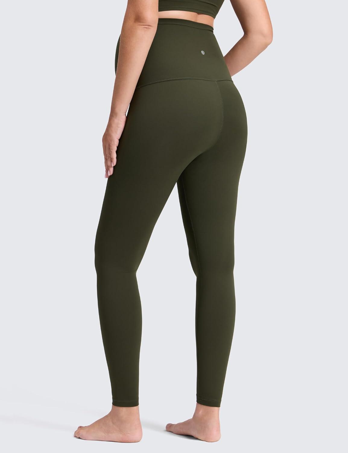 imageCRZ YOGA Butterluxe Maternity Leggings 28quot Over The Belly Workout Activewear Yoga Womens Pregnancy Pants Buttery SoftOlive Green