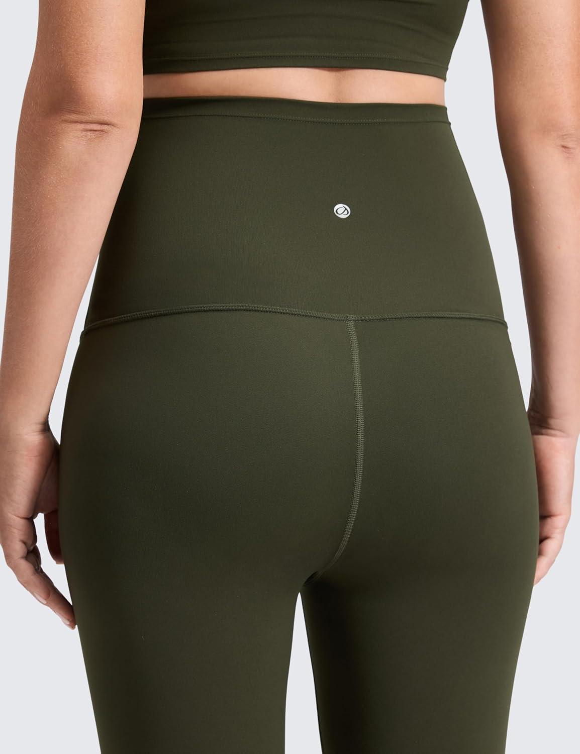 imageCRZ YOGA Butterluxe Maternity Leggings 28quot Over The Belly Workout Activewear Yoga Womens Pregnancy Pants Buttery SoftOlive Green