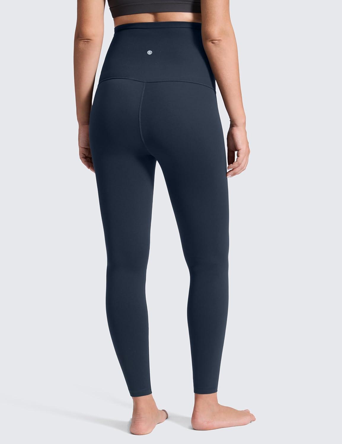 imageCRZ YOGA Butterluxe Maternity Leggings 28quot Over The Belly Workout Activewear Yoga Womens Pregnancy Pants Buttery SoftTrue Navy