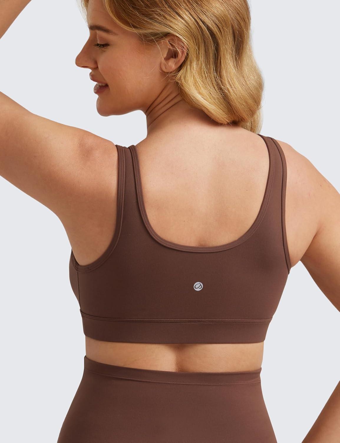 imageCRZ YOGA Butterluxe Maternity V Neck Nursing Bras Wireless Sleep Breastfeeding Lounge Womens Pregnancy Bralette ComfyCoffee Brown