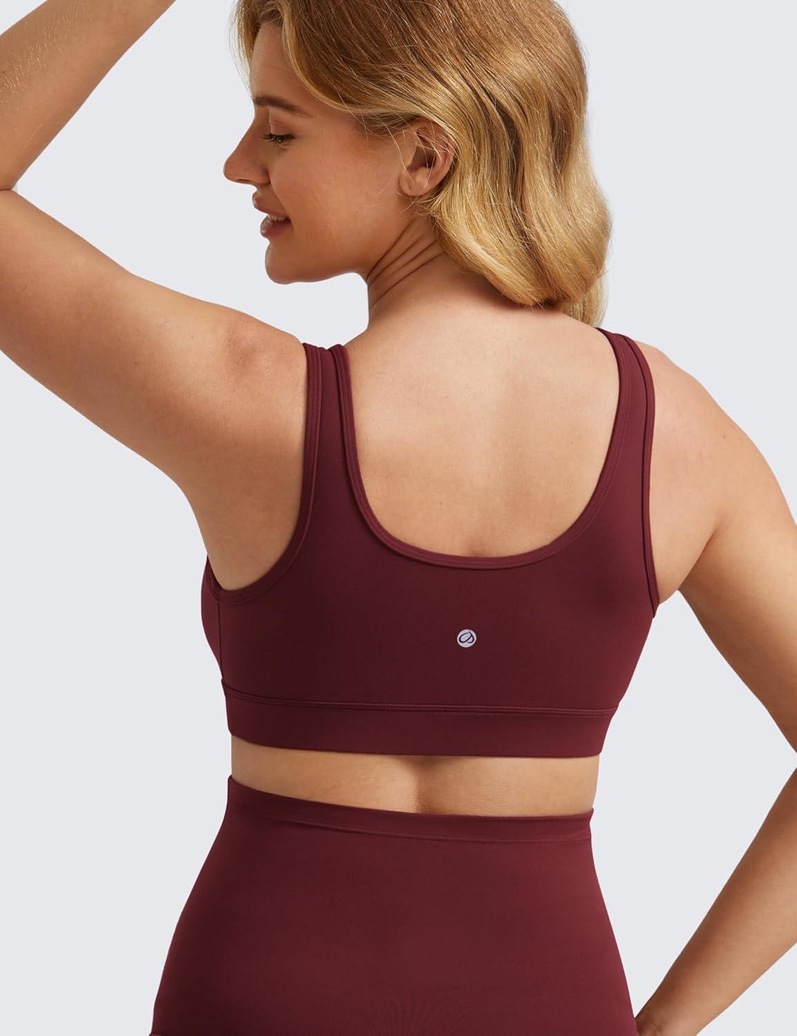 imageCRZ YOGA Butterluxe Maternity V Neck Nursing Bras Wireless Sleep Breastfeeding Lounge Womens Pregnancy Bralette ComfyRed Merlot