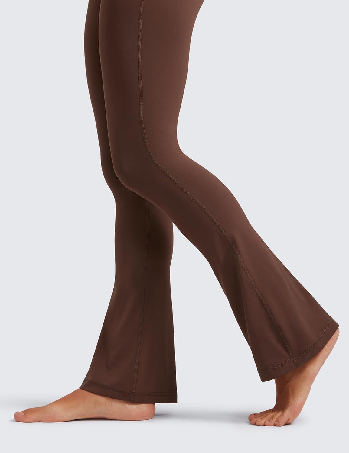 imageCRZ YOGA Butterluxe Mini Flared Leggings 30quot315quot33 High Waist Bootcut Casual Lounge Women Yoga Pants with PocketCoffee Brown