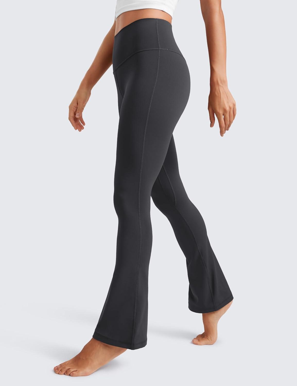 imageCRZ YOGA Butterluxe Mini Flared Leggings 30quot315quot33 High Waist Bootcut Casual Lounge Women Yoga Pants with PocketMysterious Grey