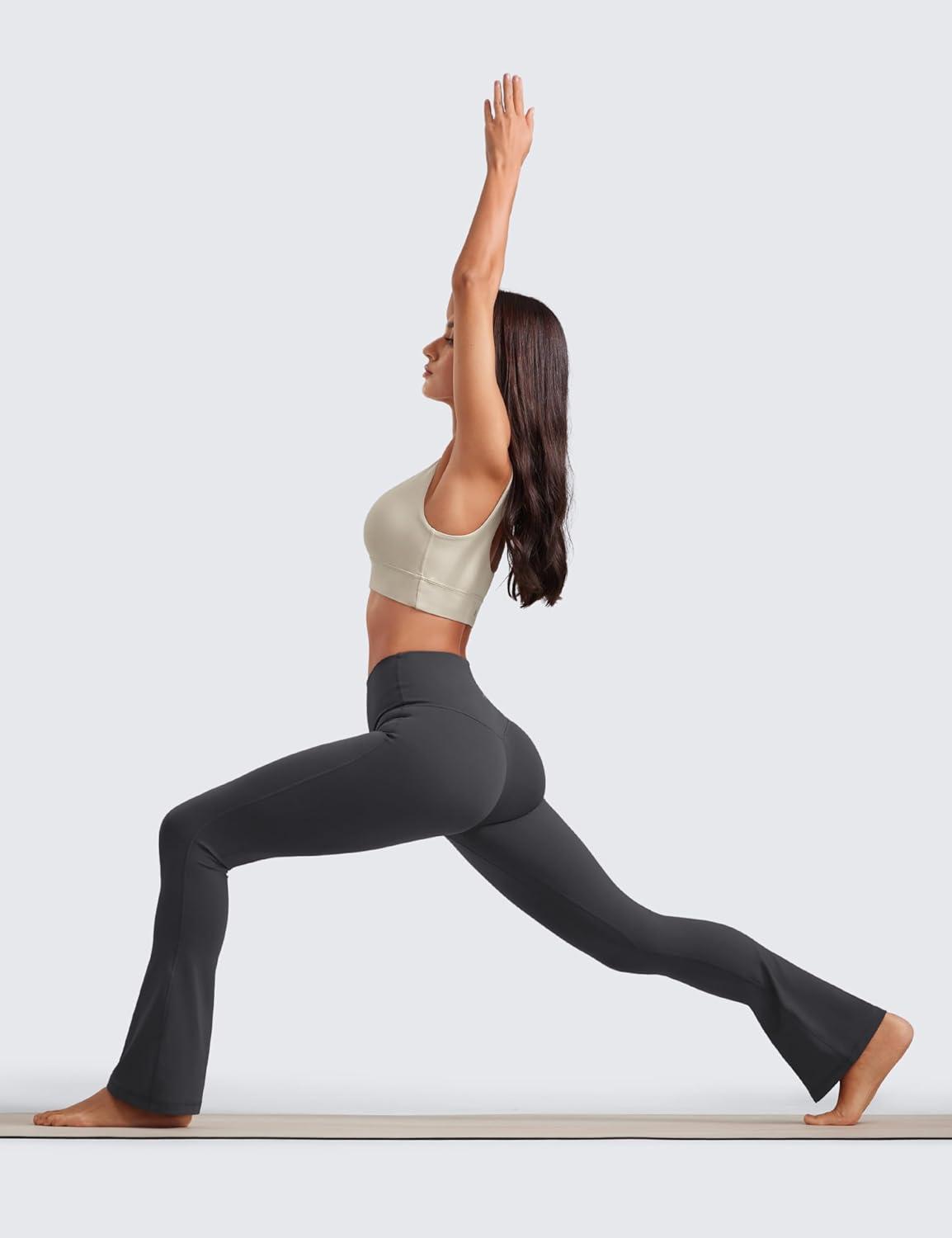 imageCRZ YOGA Butterluxe Mini Flared Leggings 30quot315quot33 High Waist Bootcut Casual Lounge Women Yoga Pants with PocketMysterious Grey