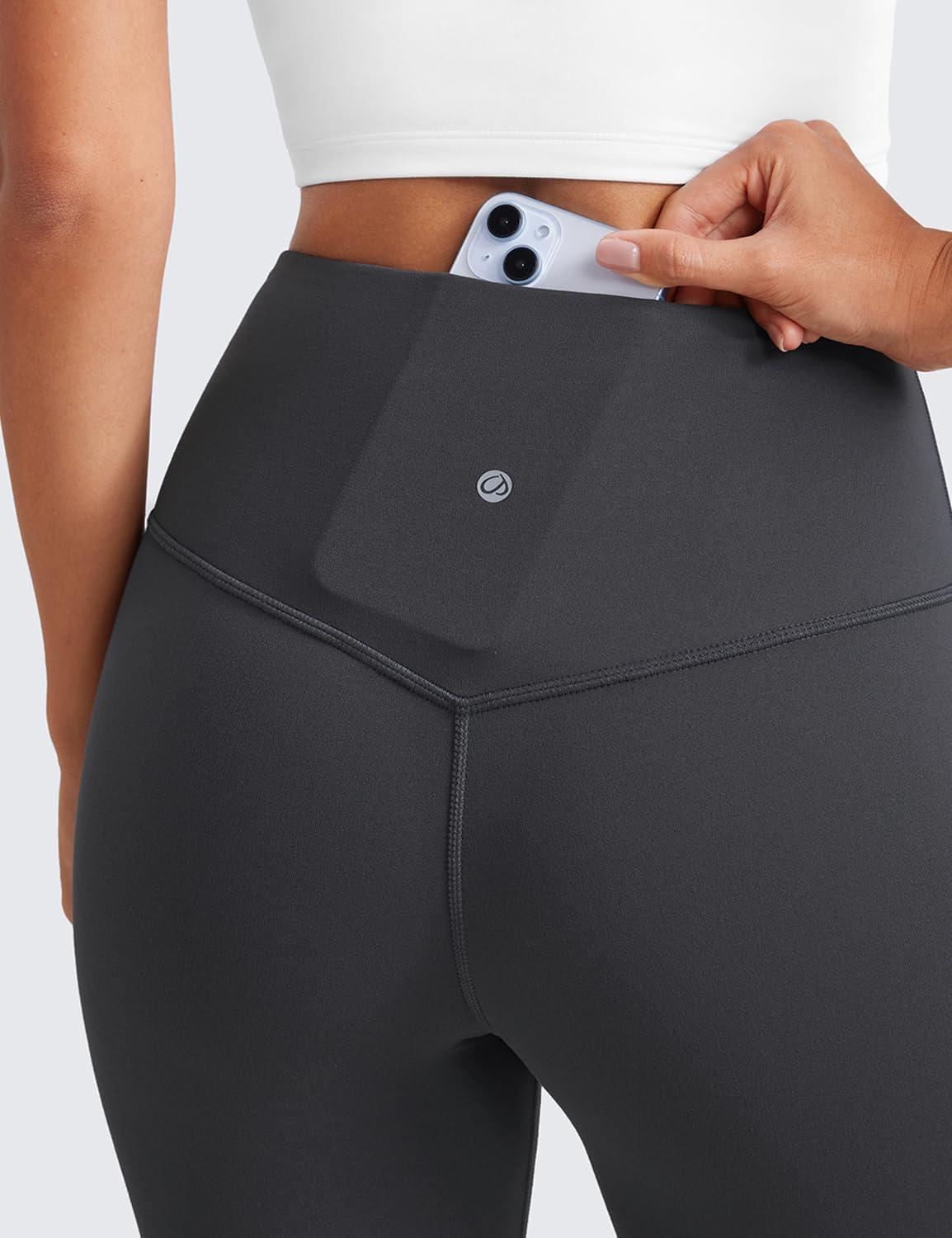 imageCRZ YOGA Butterluxe Mini Flared Leggings 30quot315quot33 High Waist Bootcut Casual Lounge Women Yoga Pants with PocketMysterious Grey