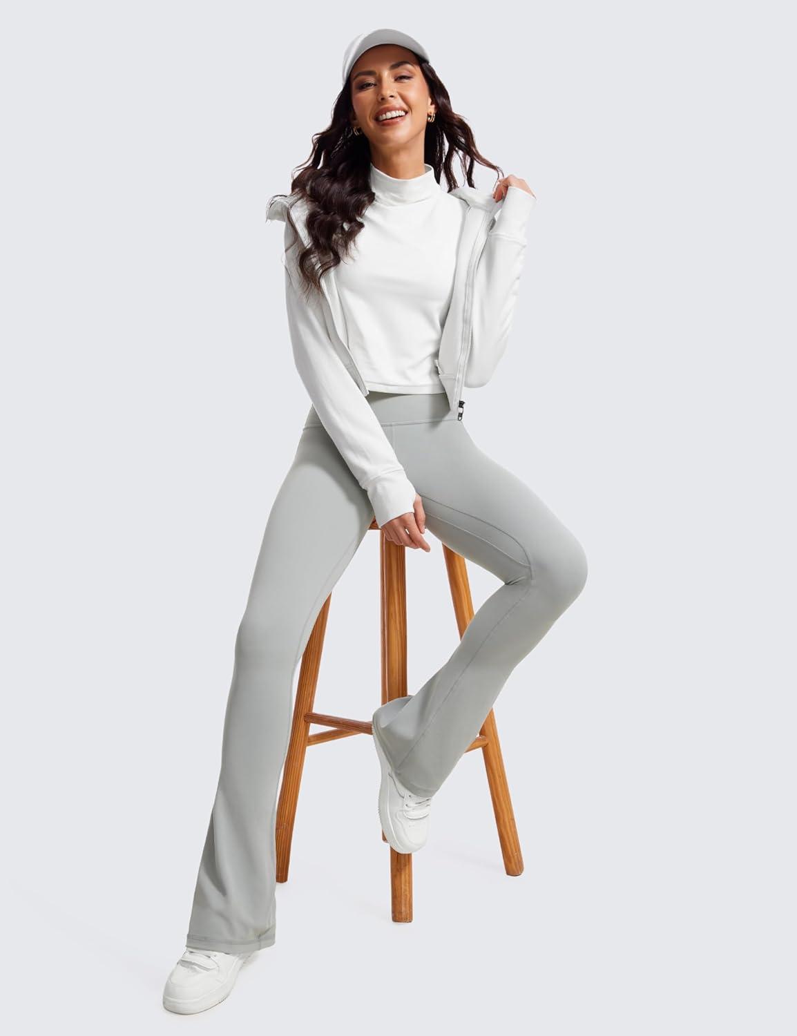 imageCRZ YOGA Butterluxe Mini Flared Leggings 30quot315quot33 High Waist Bootcut Casual Lounge Women Yoga Pants with PocketSterling