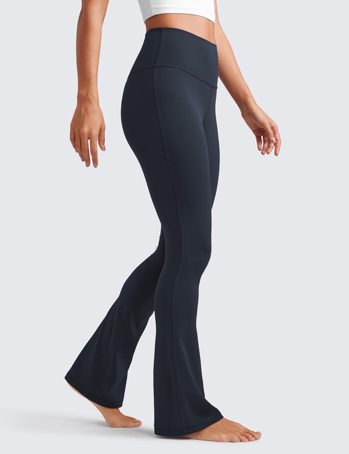 imageCRZ YOGA Butterluxe Mini Flared Leggings 30quot315quot33 High Waist Bootcut Casual Lounge Women Yoga Pants with PocketTrue Navy