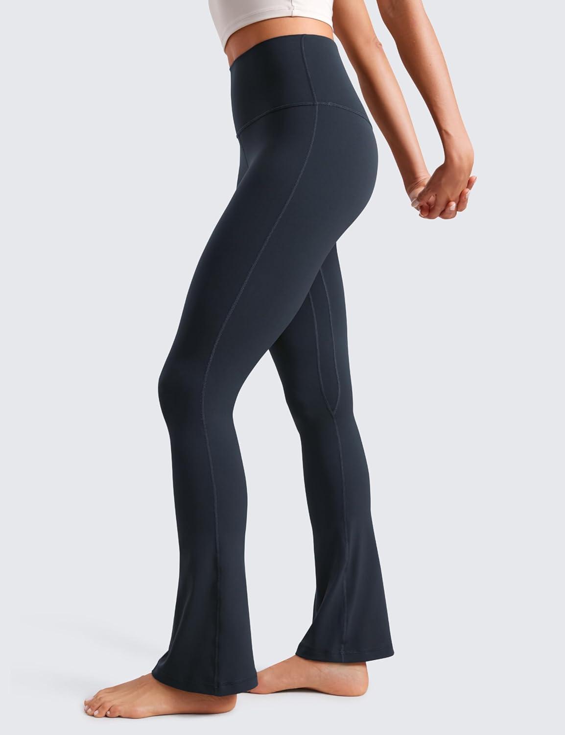 imageCRZ YOGA Butterluxe Mini Flared Leggings 30quot315quot33 High Waist Bootcut Casual Lounge Women Yoga Pants with PocketTrue Navy