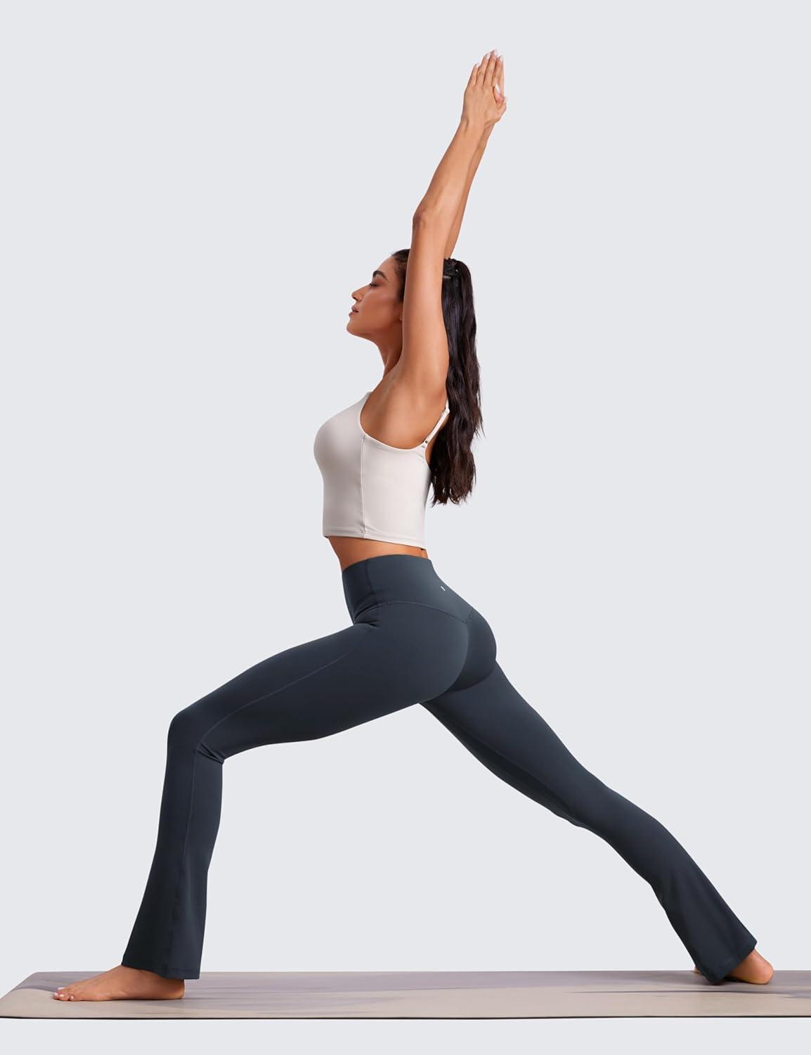 imageCRZ YOGA Butterluxe Mini Flared Leggings 30quot315quot33 High Waist Bootcut Casual Lounge Women Yoga Pants with PocketTrue Navy