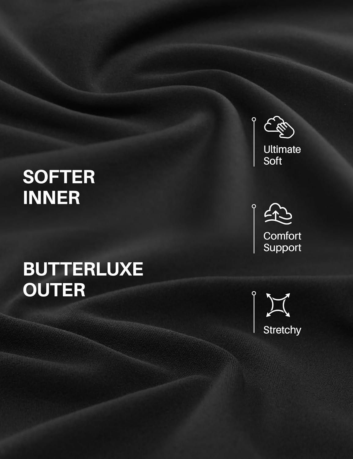 imageCRZ YOGA Butterluxe Soft Double Lined Sports Bras for Women Scoop Neck Adjustable Straps Yoga Crop Top Non PaddedBlack