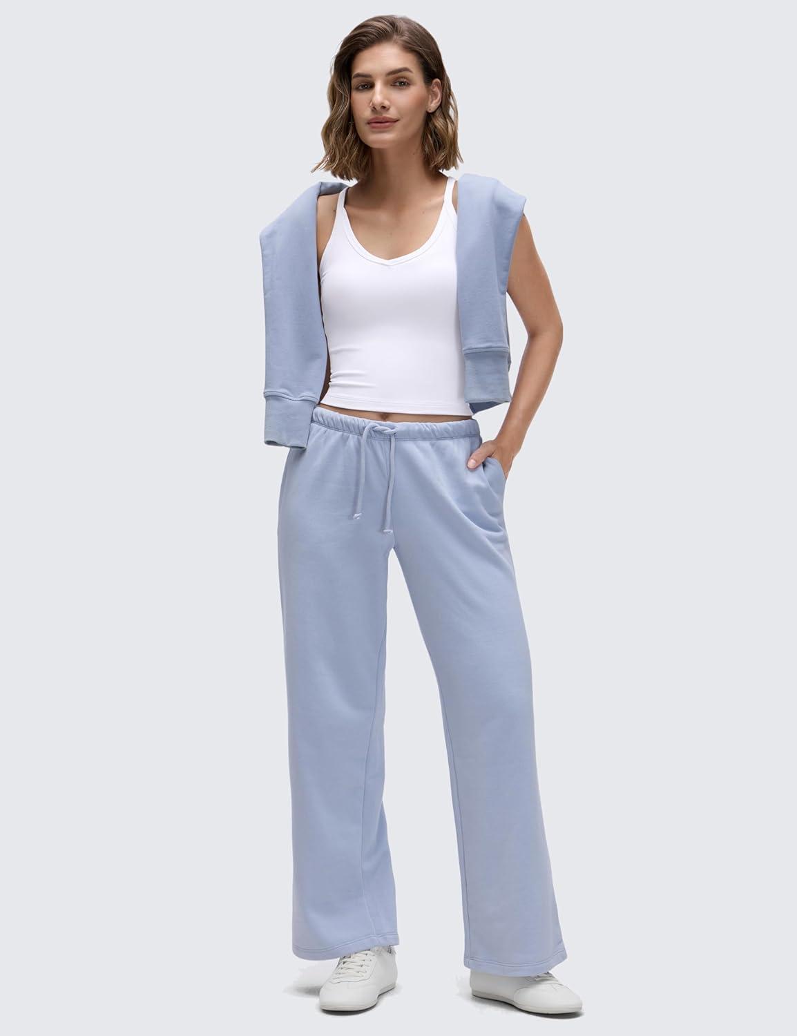 imageCRZ YOGA Butterluxe Soft Double Lined V Neck Tank Tops for Women Yoga Casual Camisole Racerback Tight Sleeveless ShirtWhite