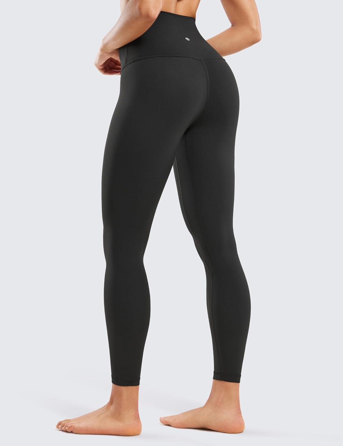 imageCRZ YOGA Butterluxe Super High Waist Leggings 25quot Buttery Soft Womens Yoga Pants Workout Over BellyBlack