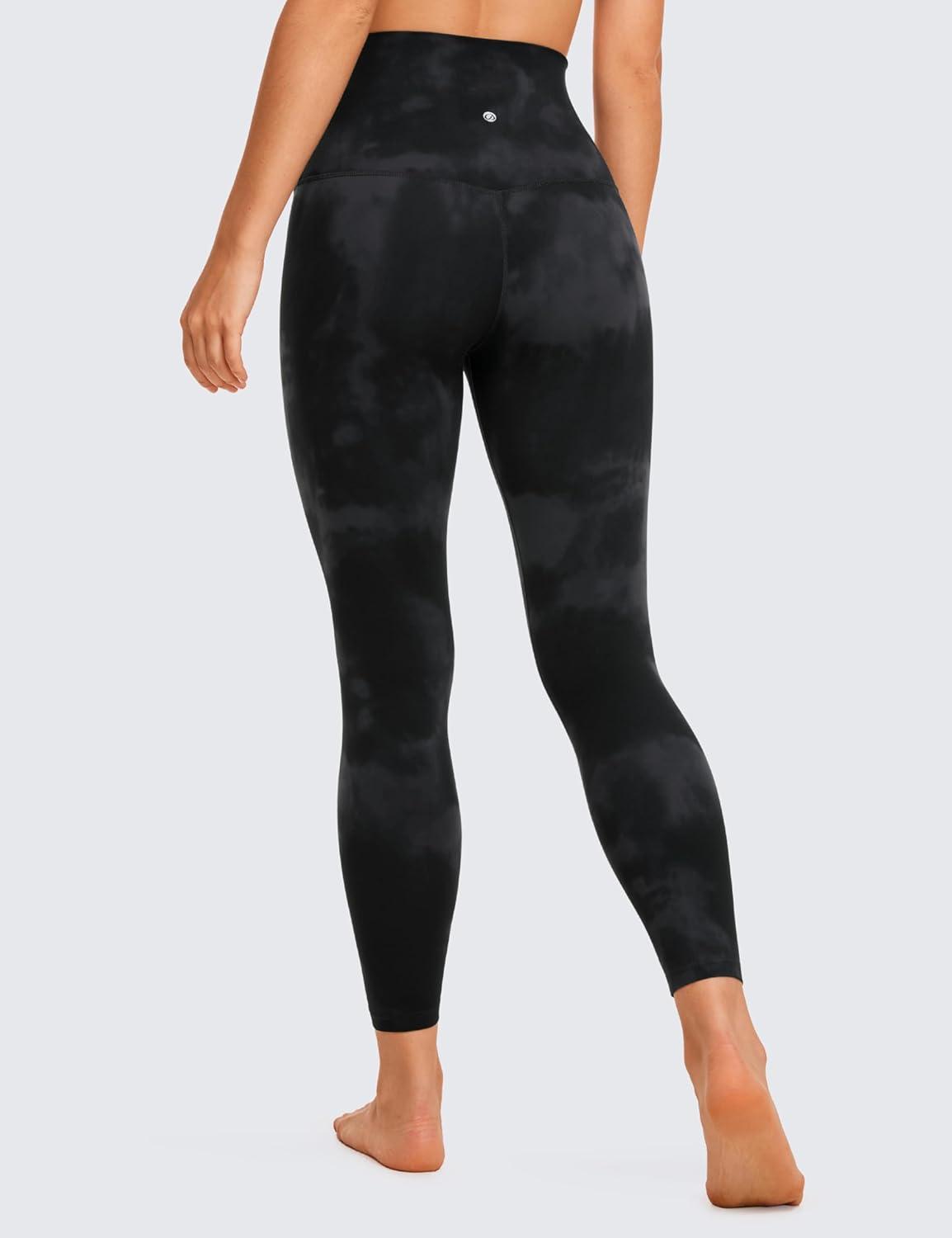 imageCRZ YOGA Butterluxe Super High Waist Leggings 25quot Buttery Soft Womens Yoga Pants Workout Over BellyBlack Tie Dye Flowers