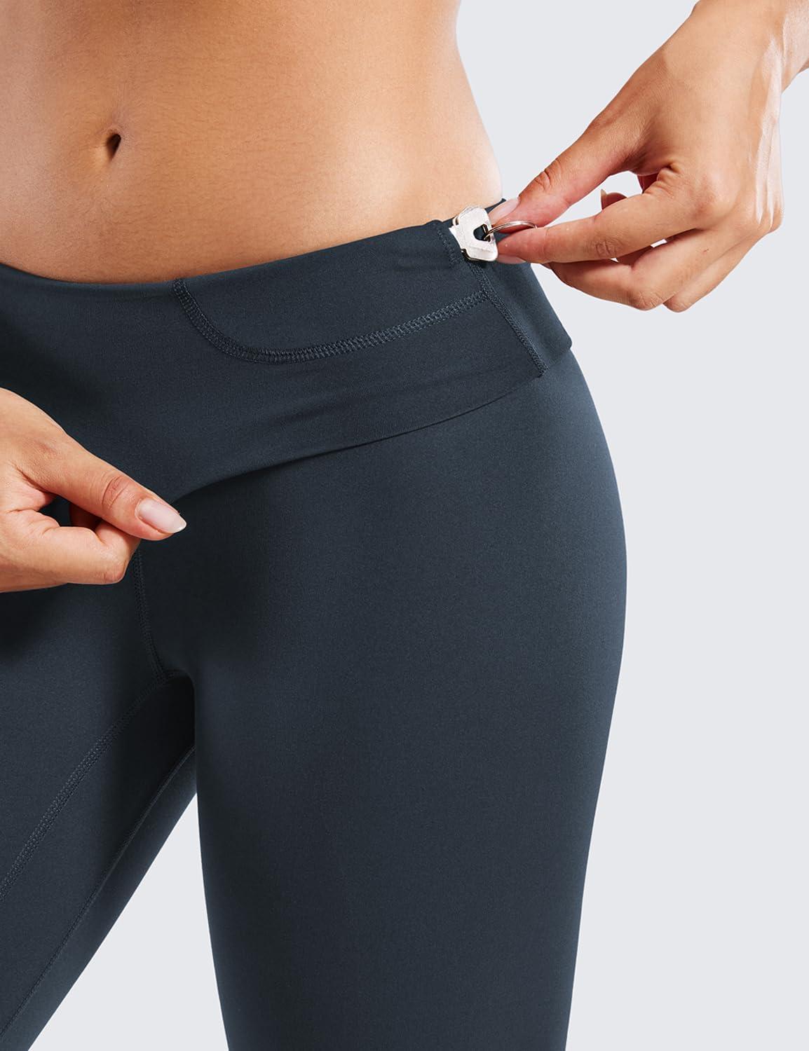 imageCRZ YOGA Butterluxe Super High Waist Leggings 25quot Buttery Soft Womens Yoga Pants Workout Over BellyTrue Navy