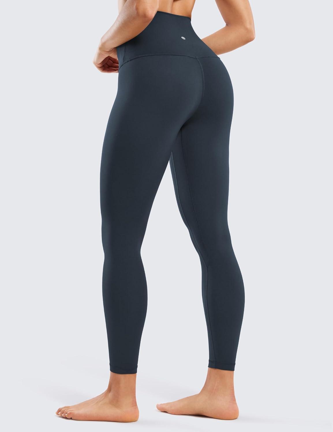 imageCRZ YOGA Butterluxe Super High Waist Leggings 25quot Buttery Soft Womens Yoga Pants Workout Over BellyTrue Navy