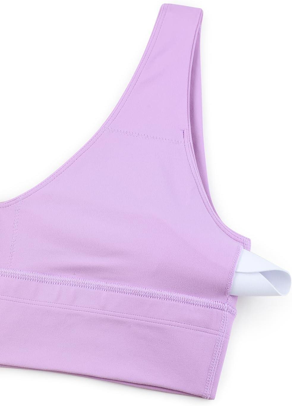 imageCRZ YOGA Butterluxe Womens VNeck Longline Sports Bra Wireless UShaped Open Back Yoga Low Impact Padded Crop TopLilac