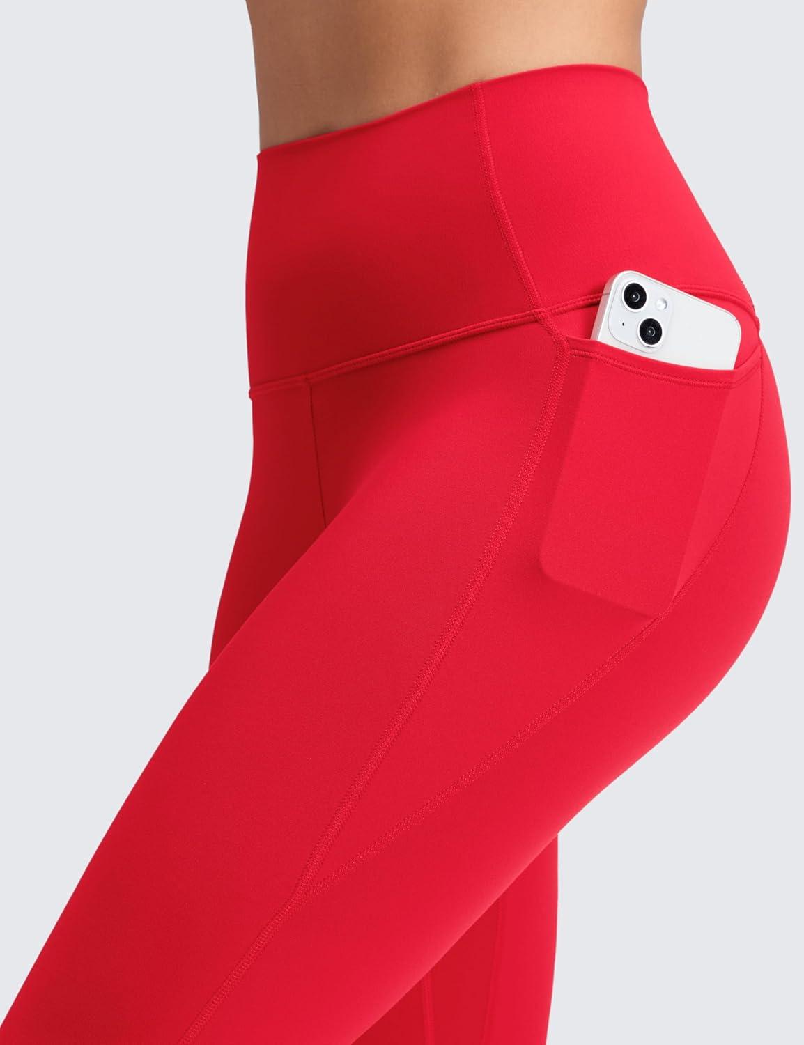 imageCRZ YOGA Butterluxe Workout Capri Leggings Pockets 23quot High Waist Gym Womens Crop Pants Yoga Buttery SoftAurora Red