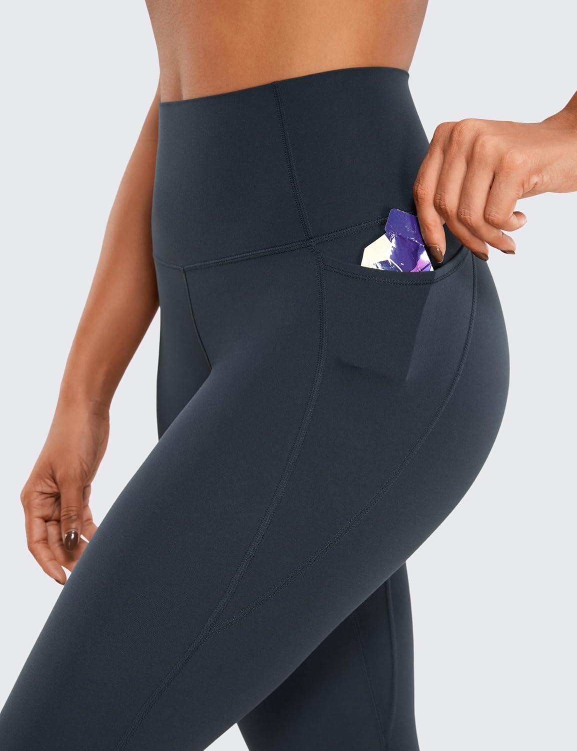 imageCRZ YOGA Butterluxe Workout Capri Leggings Pockets 23quot High Waist Gym Womens Crop Pants Yoga Buttery SoftTrue Navy
