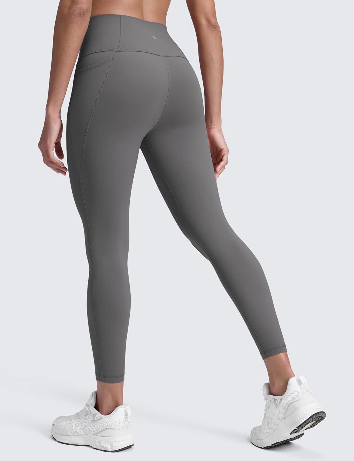 imageCRZ YOGA Butterluxe Workout Leggings Pockets 25 High Waisted Gym Womens Yoga Pants Buttery SoftAsh Grey