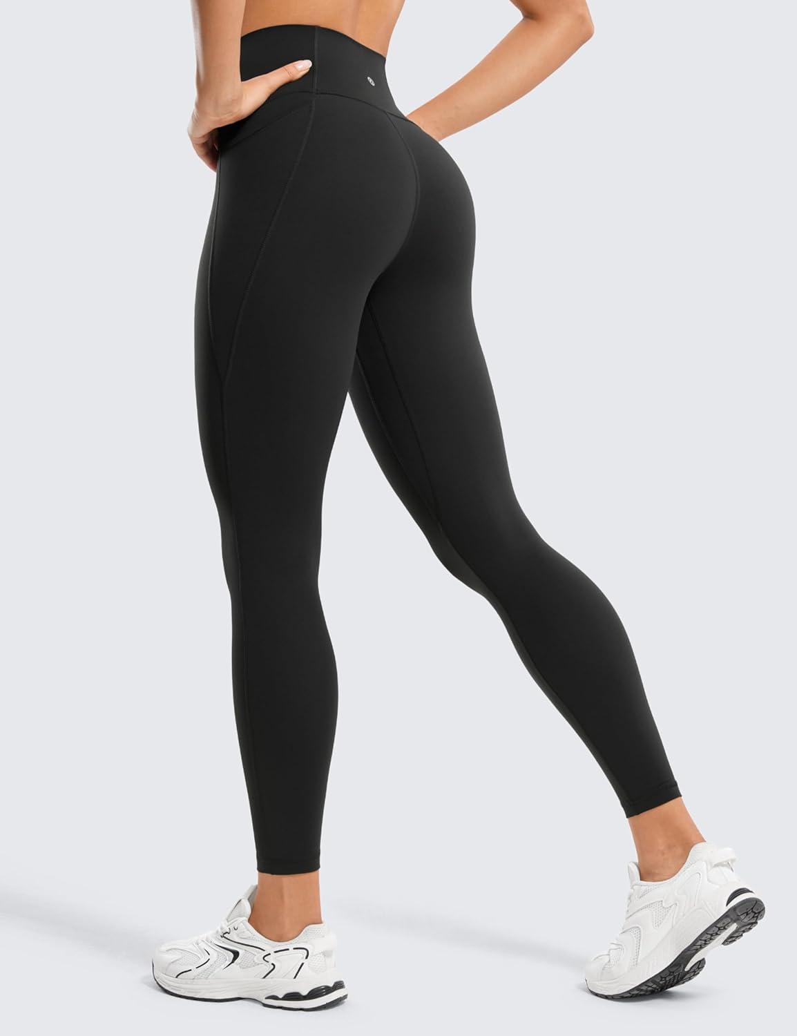 imageCRZ YOGA Butterluxe Workout Leggings Pockets 25 High Waisted Gym Womens Yoga Pants Buttery SoftBlack