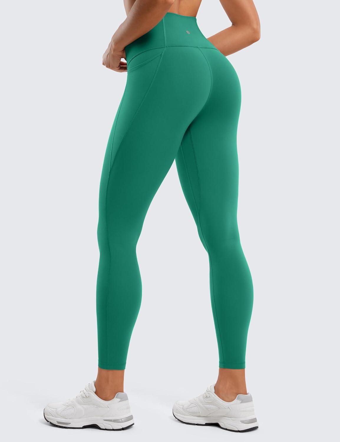 imageCRZ YOGA Butterluxe Workout Leggings Pockets 25 High Waisted Gym Womens Yoga Pants Buttery SoftCascadia Green