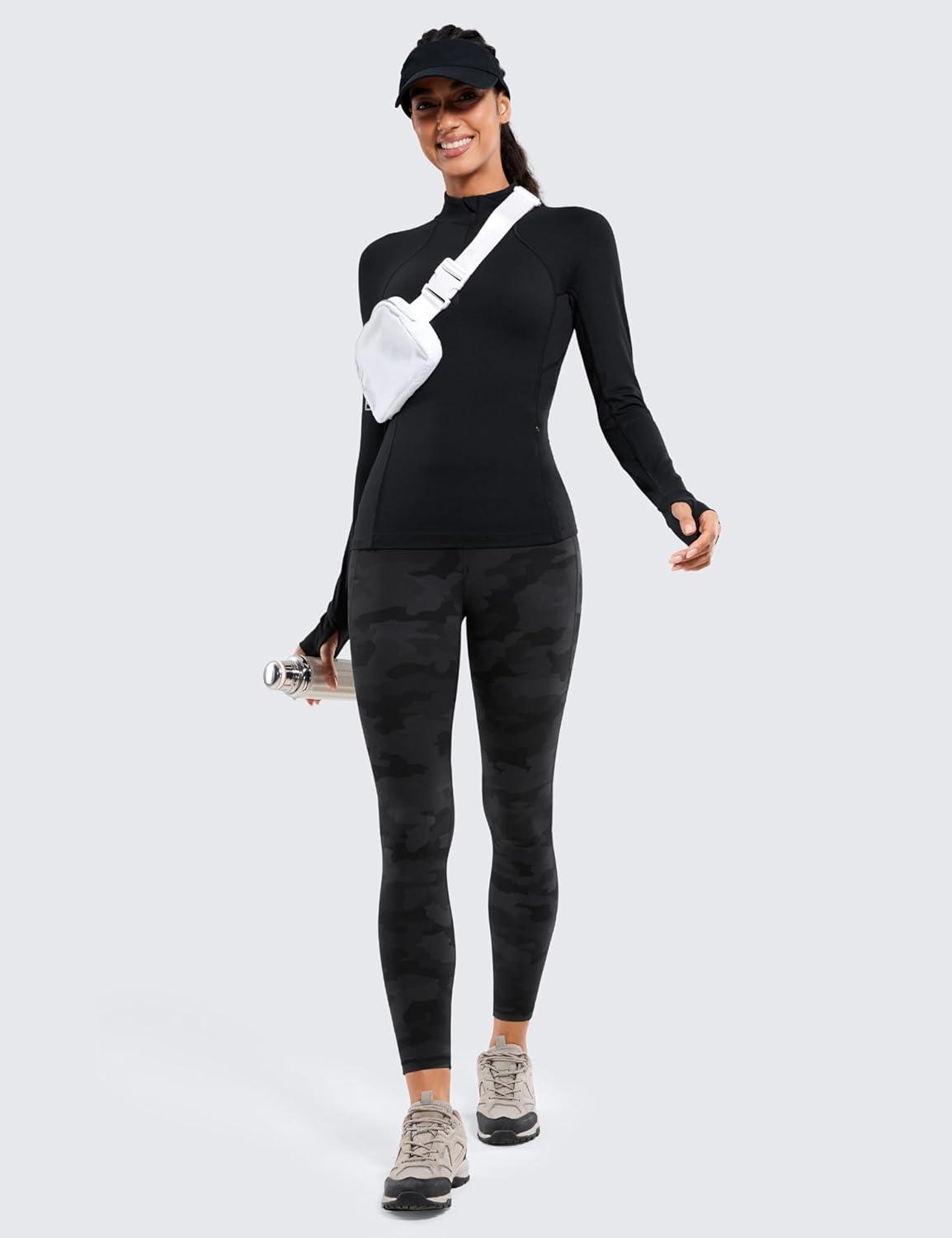 imageCRZ YOGA Butterluxe Workout Leggings Pockets 25 High Waisted Gym Womens Yoga Pants Buttery SoftDark Grey Camouflage 2