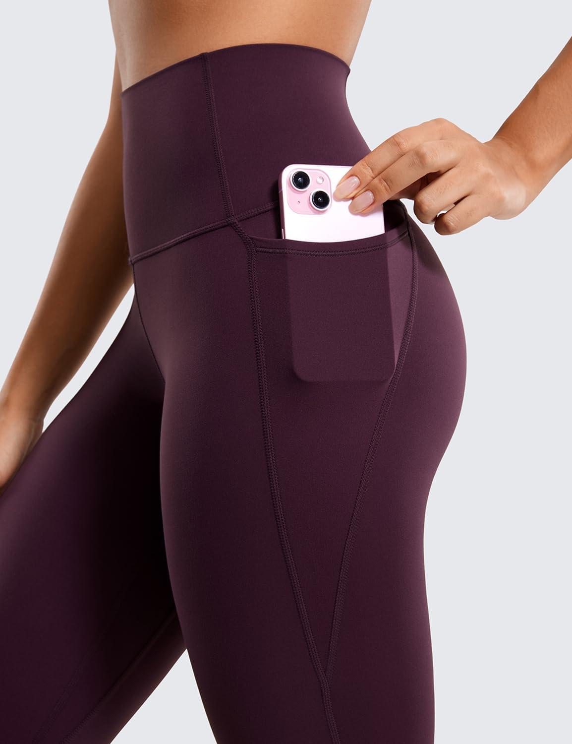 imageCRZ YOGA Butterluxe Workout Leggings Pockets 25 High Waisted Gym Womens Yoga Pants Buttery SoftDeep Purple