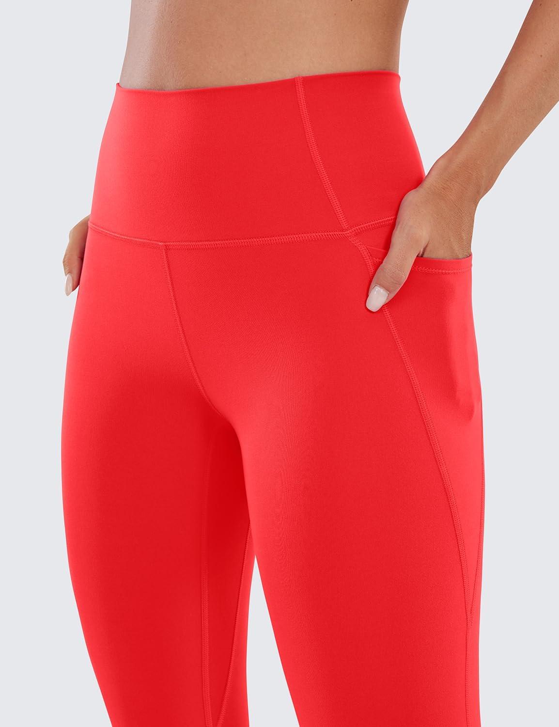 imageCRZ YOGA Butterluxe Workout Leggings Pockets 25 High Waisted Gym Womens Yoga Pants Buttery SoftDeep Red