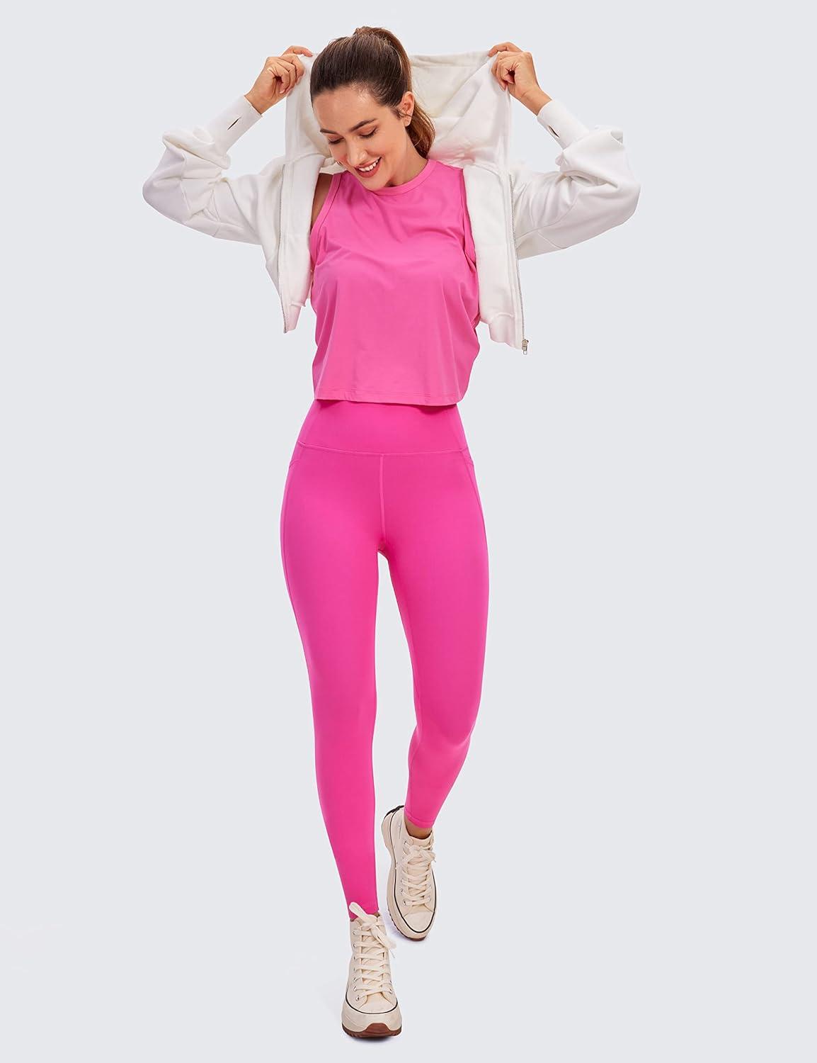 imageCRZ YOGA Butterluxe Workout Leggings Pockets 25 High Waisted Gym Womens Yoga Pants Buttery SoftHibiscus Purple