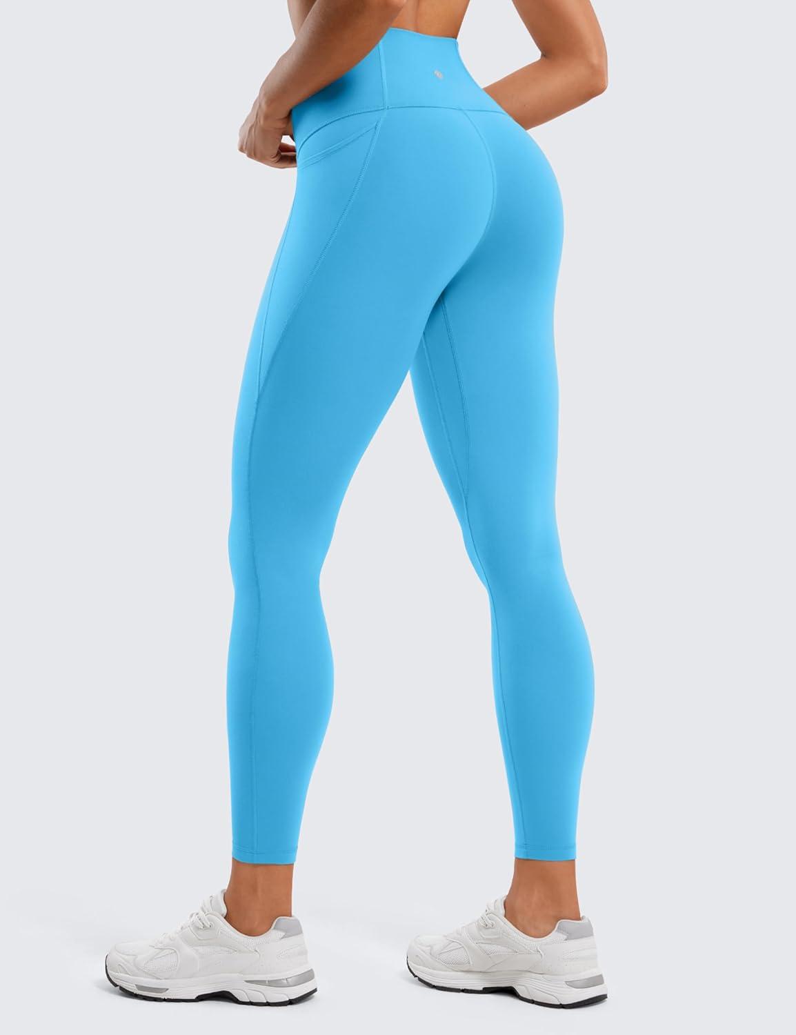 imageCRZ YOGA Butterluxe Workout Leggings Pockets 25 High Waisted Gym Womens Yoga Pants Buttery SoftKayak Blue