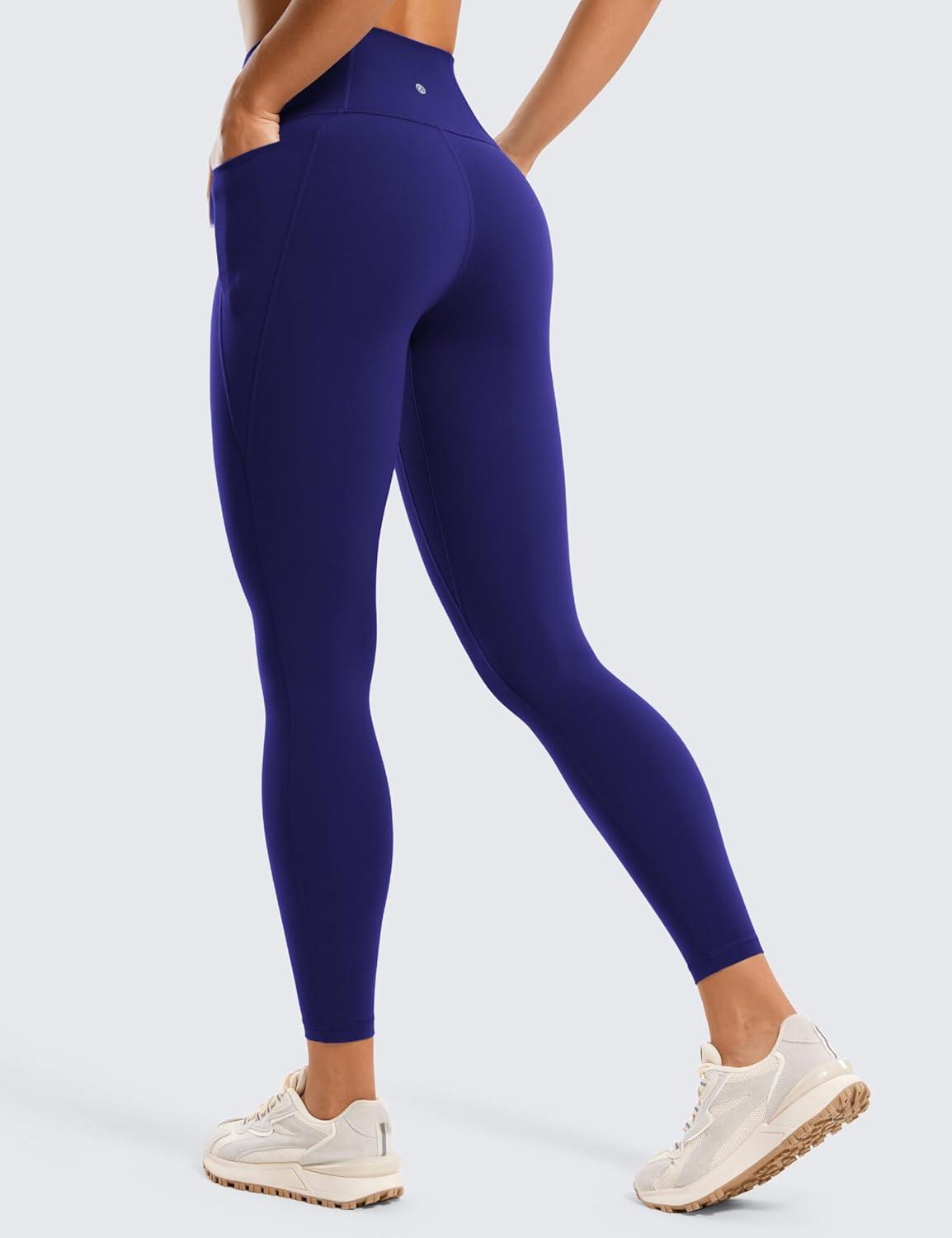 imageCRZ YOGA Butterluxe Workout Leggings Pockets 25 High Waisted Gym Womens Yoga Pants Buttery SoftLarkspur Blue