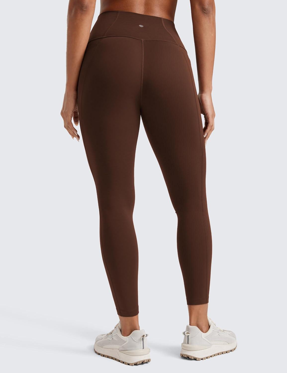imageCRZ YOGA Butterluxe Workout Leggings Pockets 25 High Waisted Gym Womens Yoga Pants Buttery SoftLava Brown