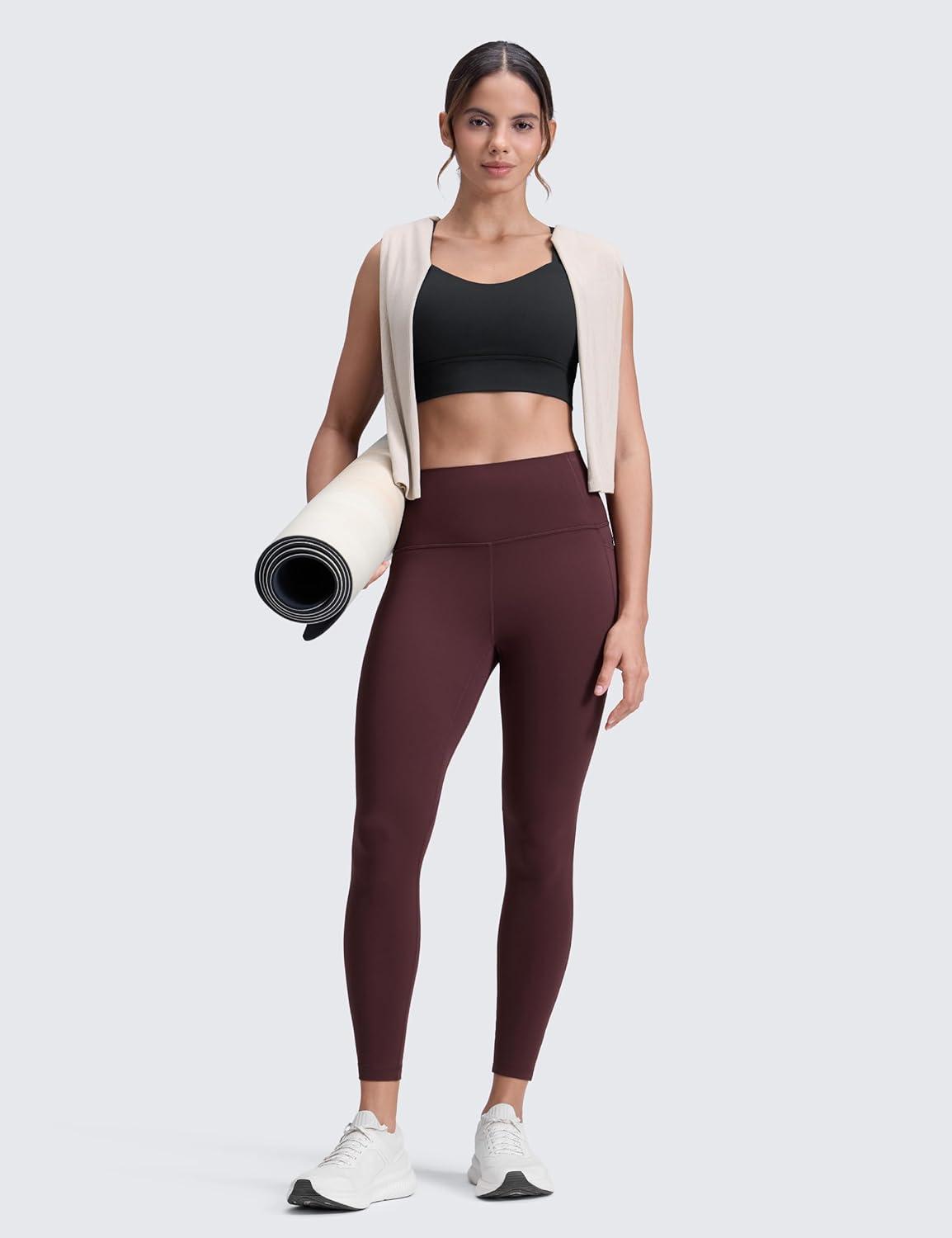 imageCRZ YOGA Butterluxe Workout Leggings Pockets 25 High Waisted Gym Womens Yoga Pants Buttery SoftRipe Plum