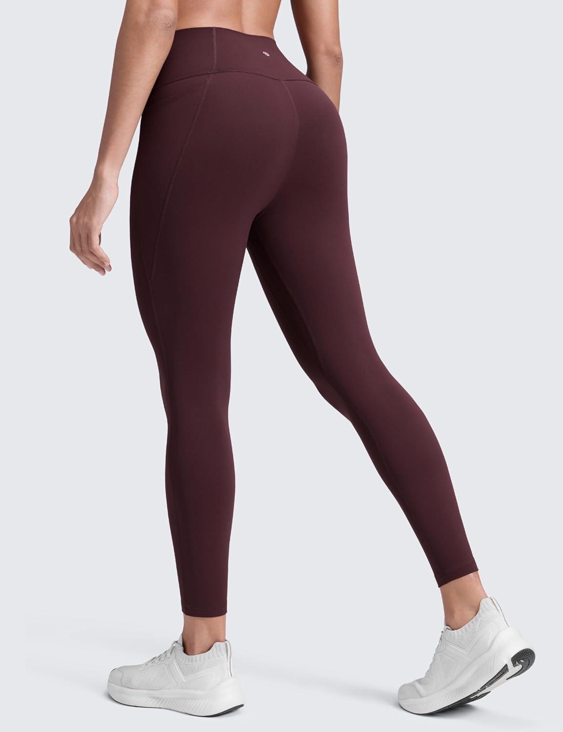 imageCRZ YOGA Butterluxe Workout Leggings Pockets 25 High Waisted Gym Womens Yoga Pants Buttery SoftRipe Plum