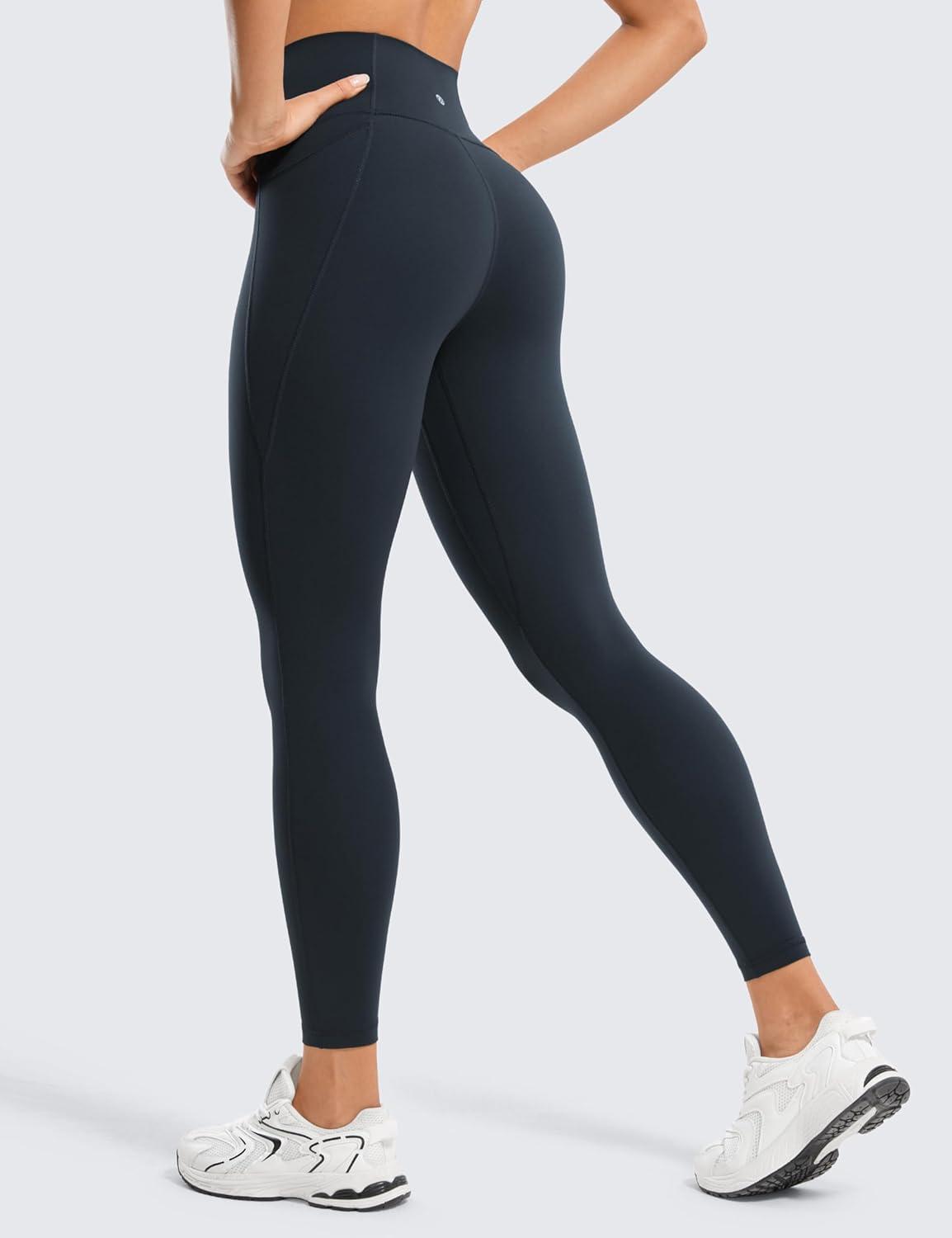 imageCRZ YOGA Butterluxe Workout Leggings Pockets 25 High Waisted Gym Womens Yoga Pants Buttery SoftTrue Navy