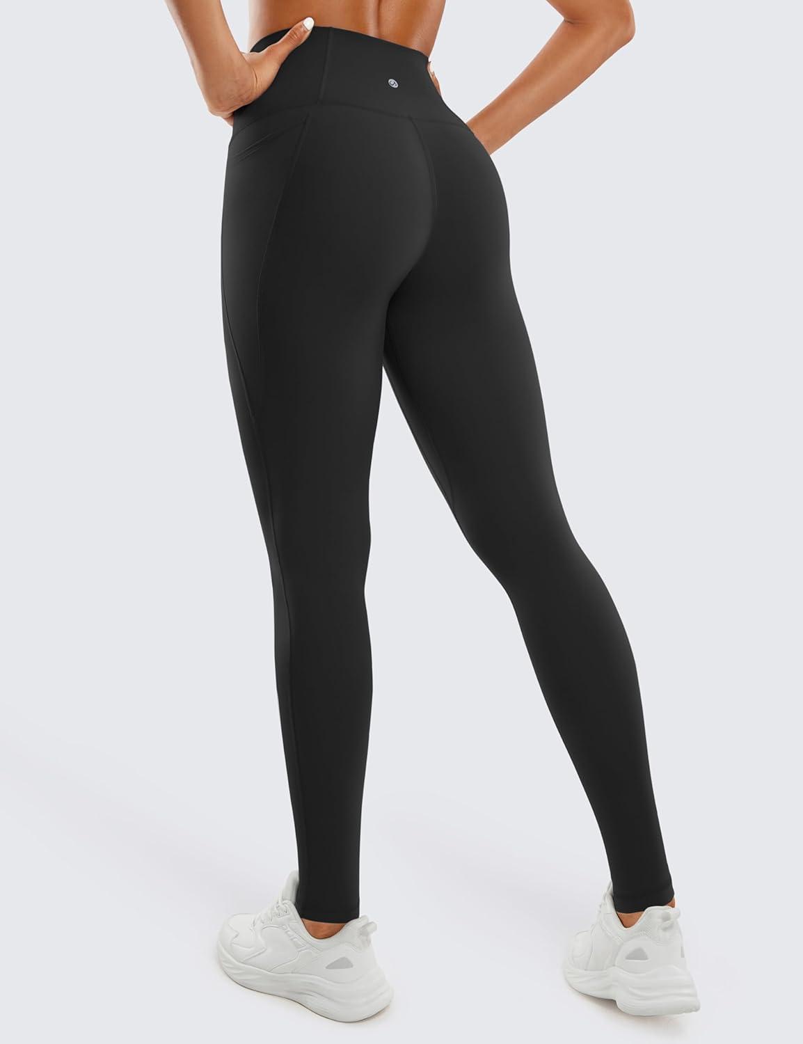 imageCRZ YOGA Butterluxe Workout Leggings Pockets 31quot High Waisted Athletic Gym Womens Yoga Pants for Tall WomenBlack