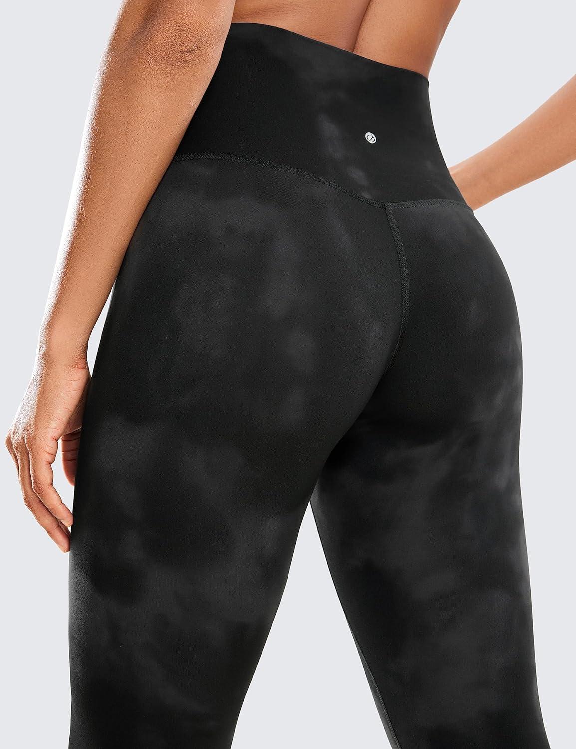imageCRZ YOGA Butterluxe Yoga Capris Leggings 19 High Waisted Workout Buttery Soft Athletic Lounge Womens Crop PantsBlack Tie Dye Flowers