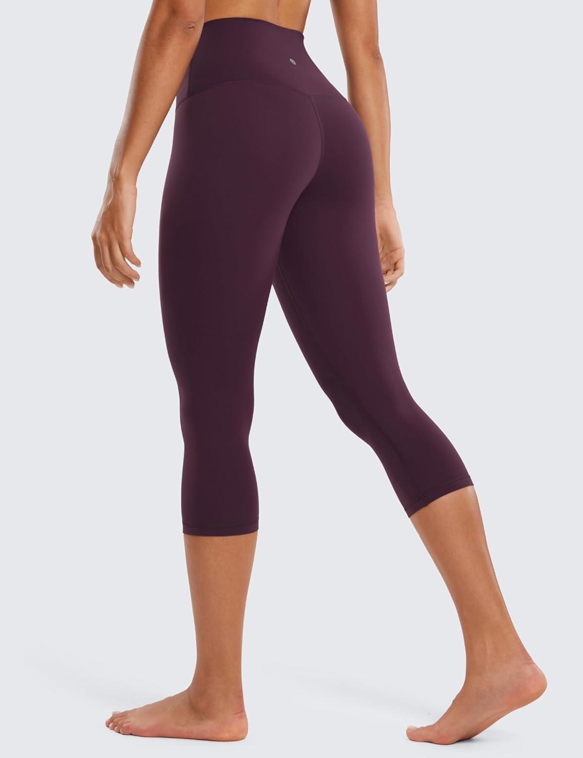 imageCRZ YOGA Butterluxe Yoga Capris Leggings 19 High Waisted Workout Buttery Soft Athletic Lounge Womens Crop PantsDeep Purple