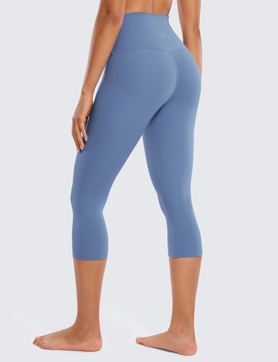 imageCRZ YOGA Butterluxe Yoga Capris Leggings 19 High Waisted Workout Buttery Soft Athletic Lounge Womens Crop PantsOasis Blue