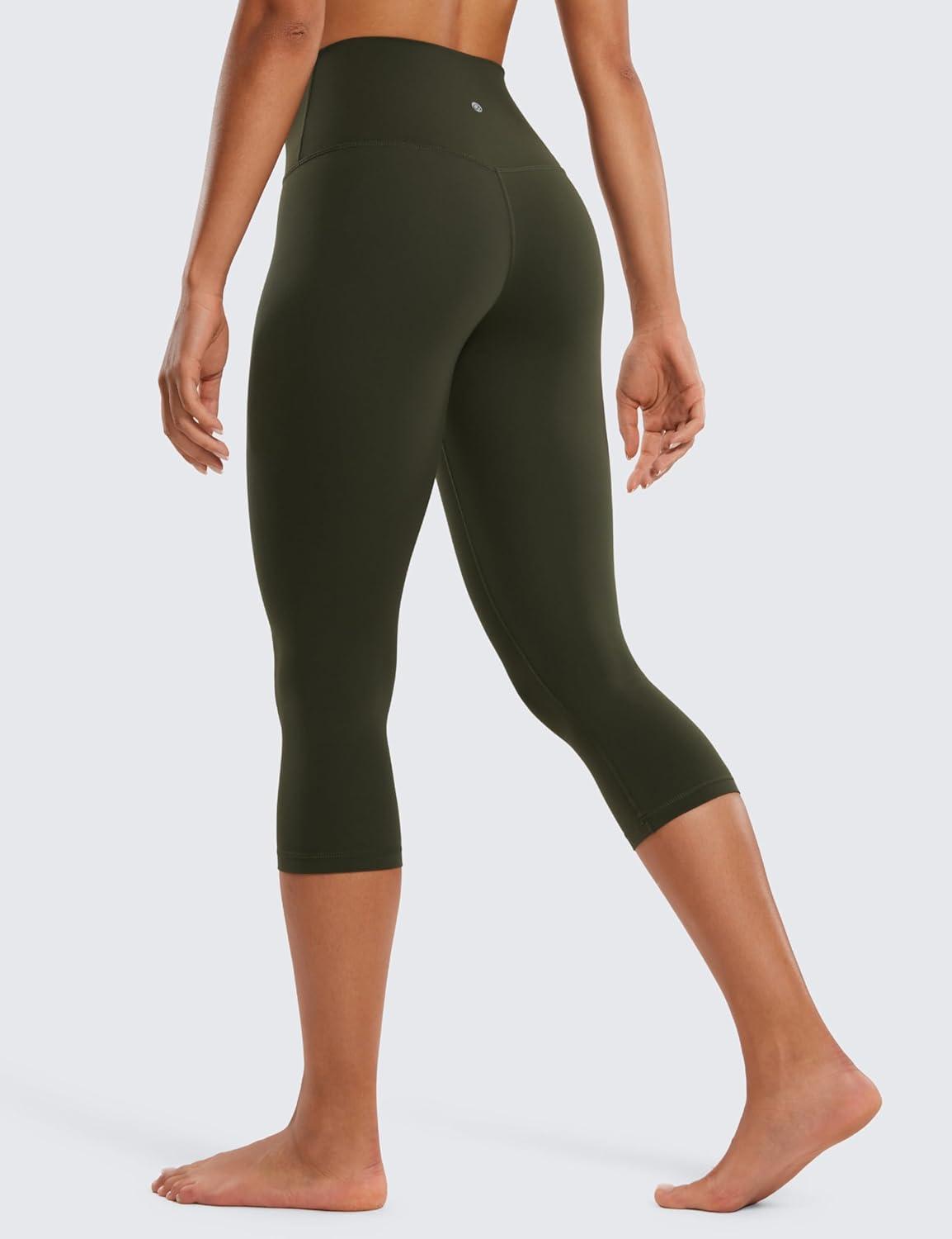 imageCRZ YOGA Butterluxe Yoga Capris Leggings 19 High Waisted Workout Buttery Soft Athletic Lounge Womens Crop PantsOlive Green