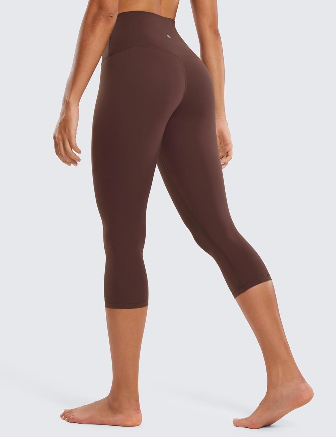 imageCRZ YOGA Butterluxe Yoga Capris Leggings 19 High Waisted Workout Buttery Soft Athletic Lounge Womens Crop PantsTaupe