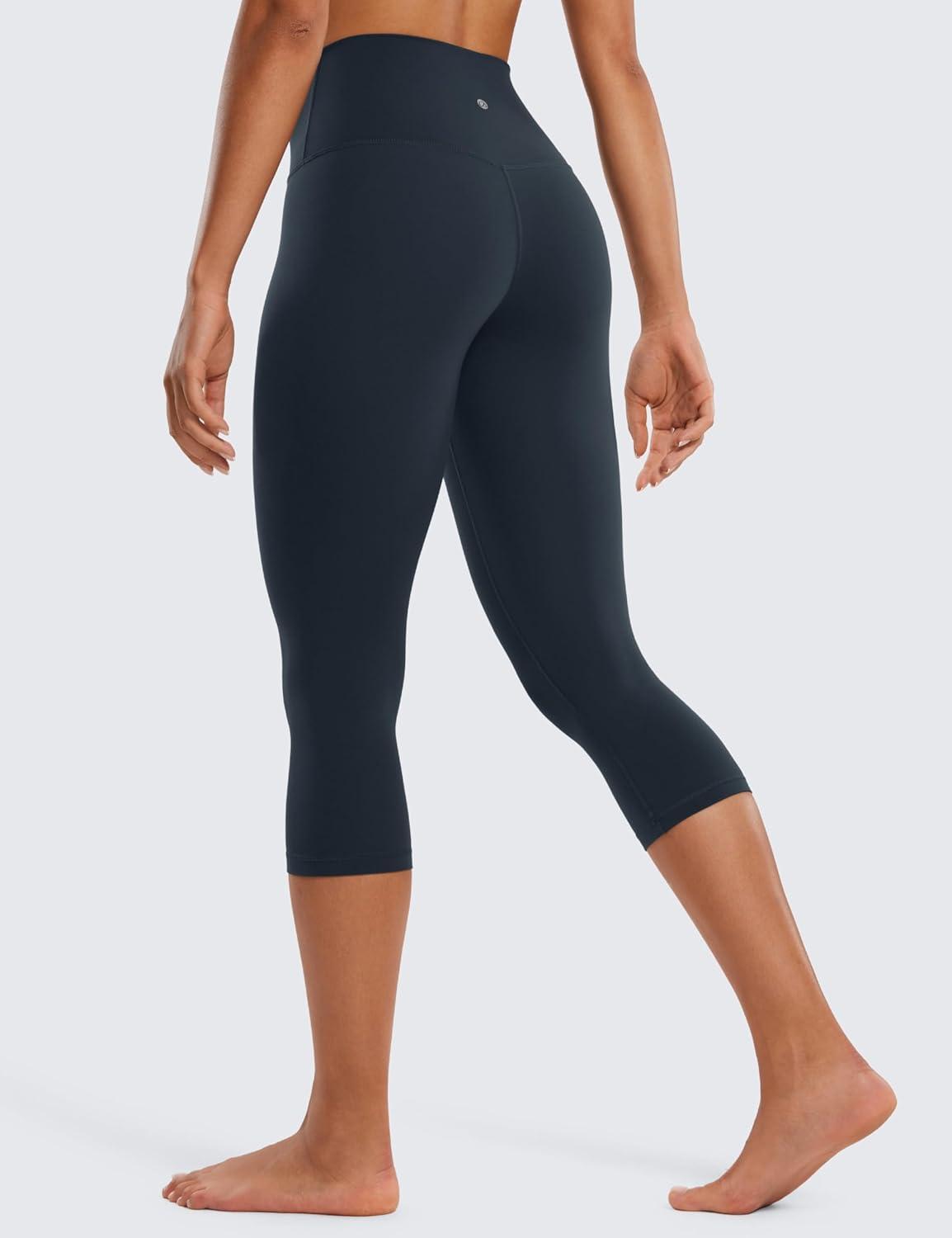 imageCRZ YOGA Butterluxe Yoga Capris Leggings 19 High Waisted Workout Buttery Soft Athletic Lounge Womens Crop PantsTrue Navy