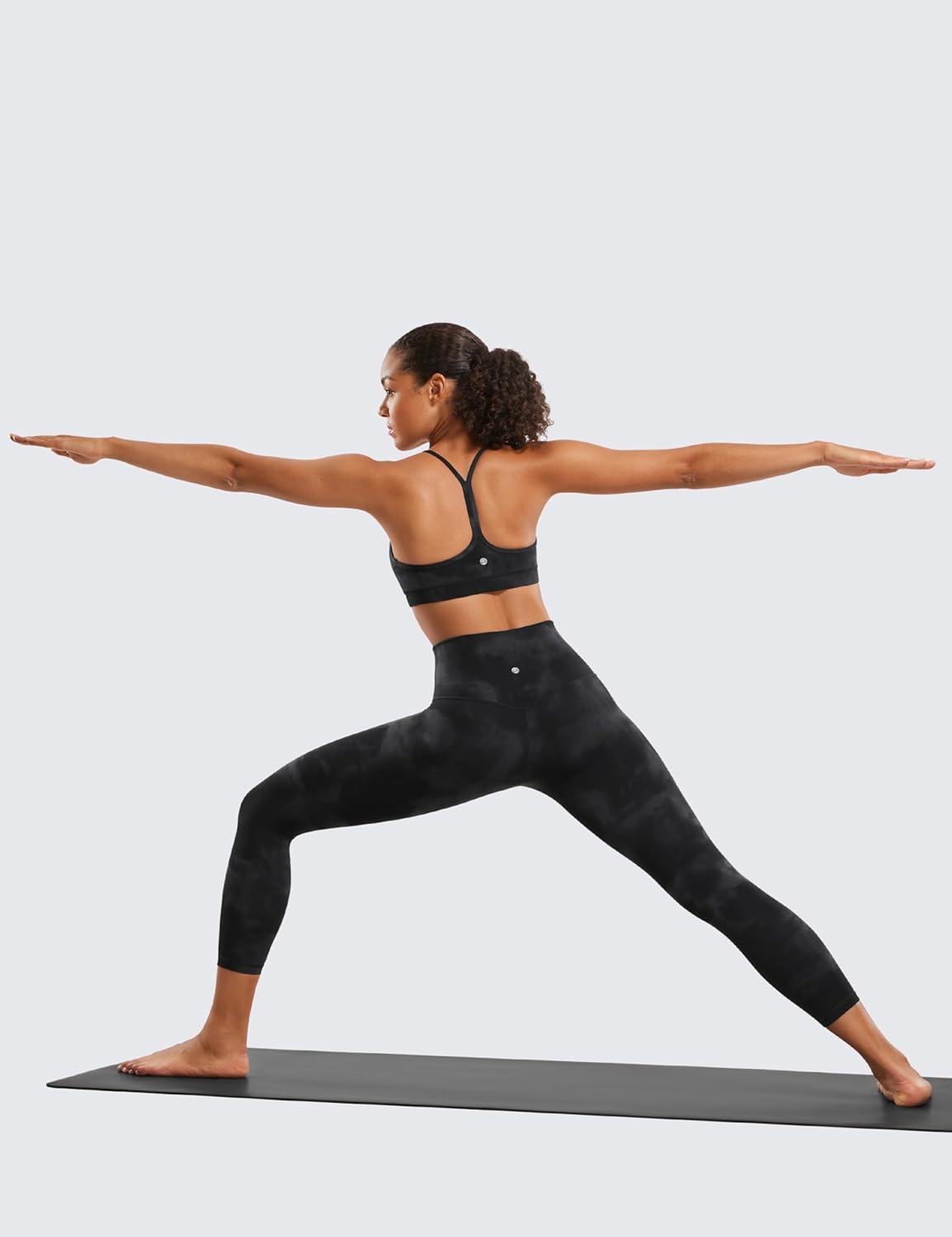 imageCRZ YOGA Butterluxe Yoga Capris Leggings 23 High Waisted Buttery Soft Workout Womens Lounge PantsBlack Tie Dye Flowers