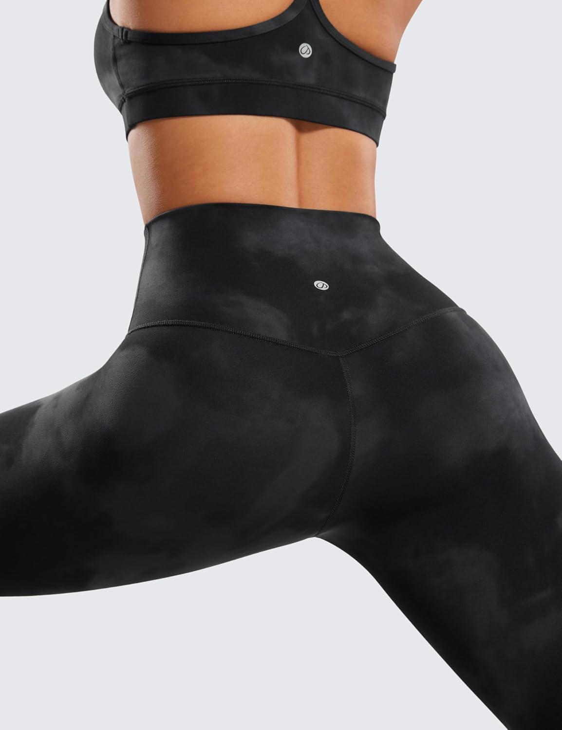 imageCRZ YOGA Butterluxe Yoga Capris Leggings 23 High Waisted Buttery Soft Workout Womens Lounge PantsBlack Tie Dye Flowers