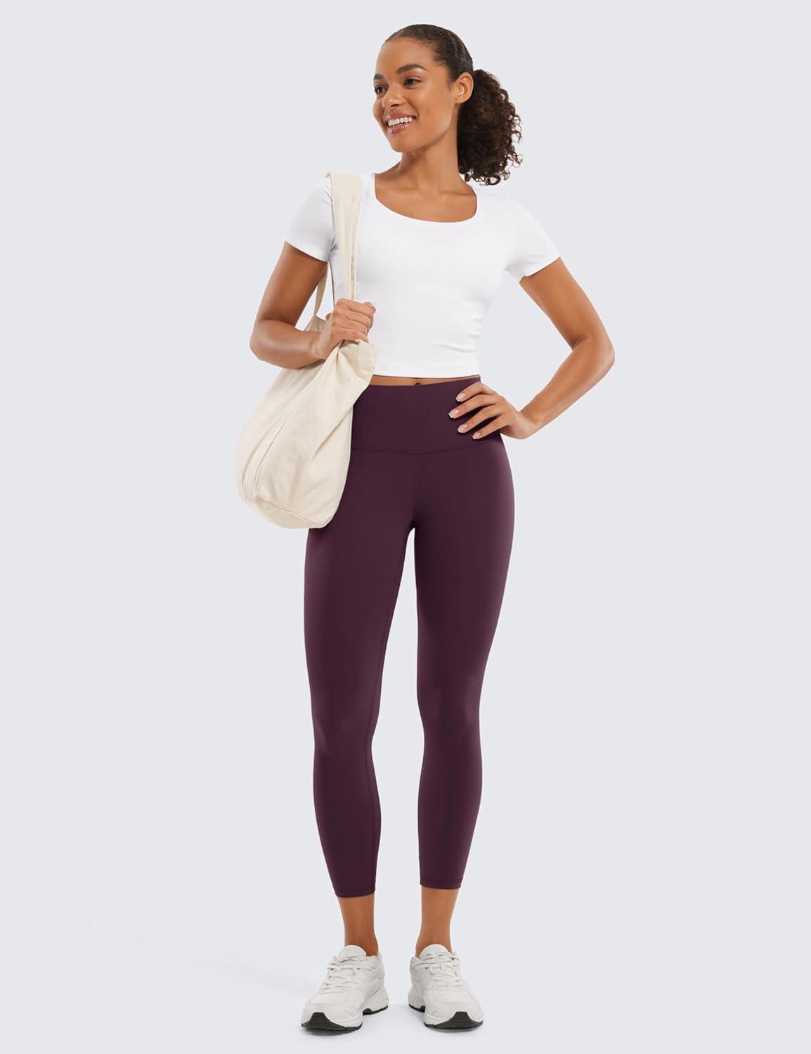 imageCRZ YOGA Butterluxe Yoga Capris Leggings 23 High Waisted Buttery Soft Workout Womens Lounge PantsDeep Purple