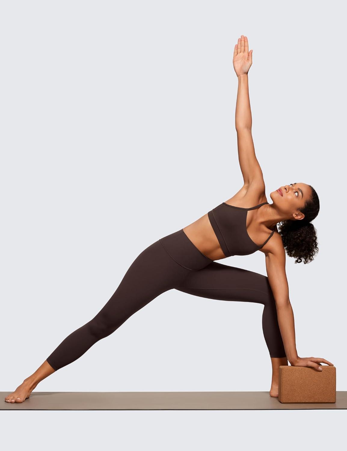 imageCRZ YOGA Butterluxe Yoga Capris Leggings 23 High Waisted Buttery Soft Workout Womens Lounge PantsHot Fudge Brown