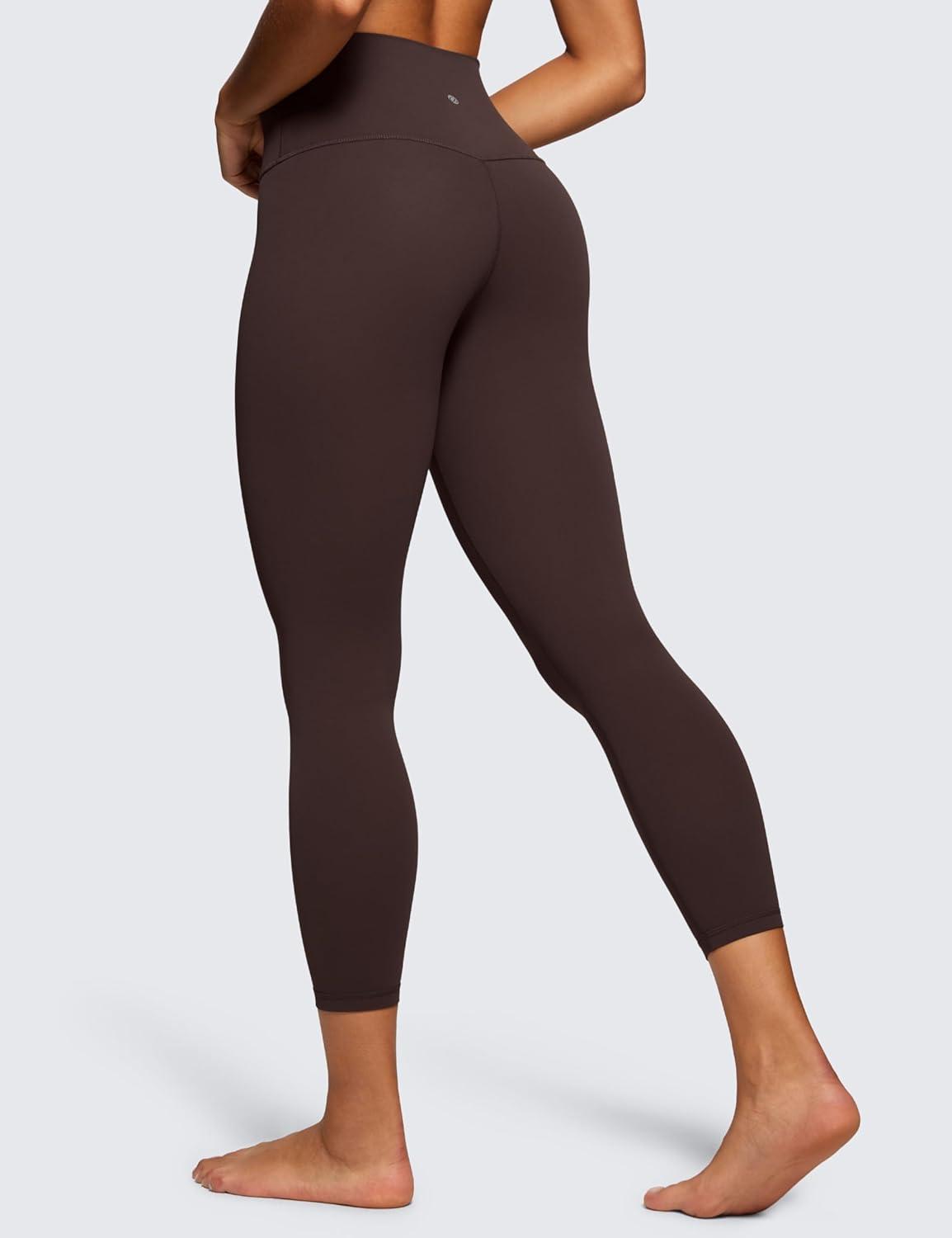 imageCRZ YOGA Butterluxe Yoga Capris Leggings 23 High Waisted Buttery Soft Workout Womens Lounge PantsHot Fudge Brown